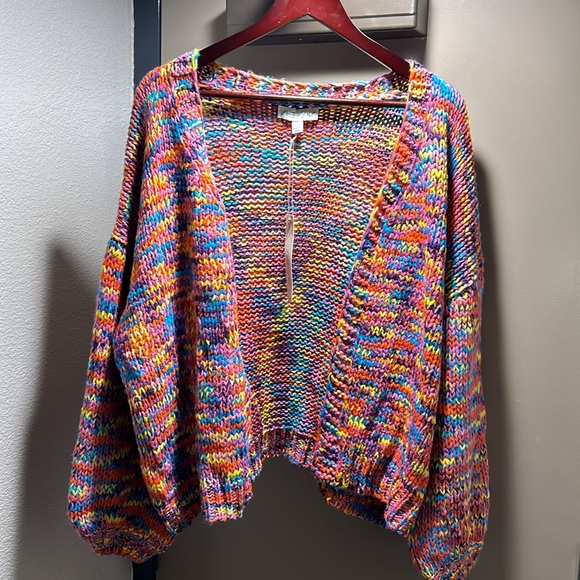 NWT She + Sky confetti colored knitted sweater, size S/M - Picture 3 of 4